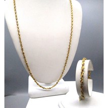 Vintage Margarita Chain Parure, Necklace and Bracelet Set, Matching Gold... - $38.70