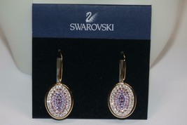 SWAROVSKI Crystal Nila Gold Tone Multi Color Oval Hook Earrings Ref # 1095038 - £78.90 GBP