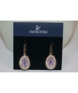 SWAROVSKI Crystal Nila Gold Tone Multi Color Oval Hook Earrings Ref # 10... - £77.23 GBP