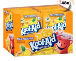 Full Box 48x Packet Kool-Aid Pina-Pineapple Caffeine Free Soft Drink Mix... - $26.21