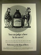 1970 Budweiser Beer Ad - Judge By Its Cover - $18.49