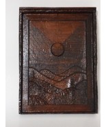 Desert Sun Scene Carved in Wood - Wall Art - $442.88 MXN