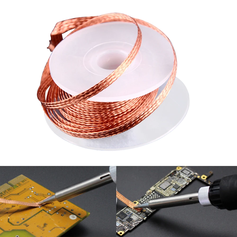 Copper Solder Tape Desoldering id Tin Soldering Solder Removal id Wick Flux Weld - £31.15 GBP