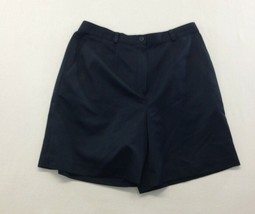 Haggar Women&#39;s Size 14 Solid Black Silky Walking Shorts - £7.82 GBP