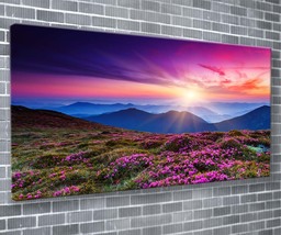 Blue Mountain Canvas Print Nature Wall Art 55x24 Inch Ready To Hang  - £70.47 GBP