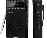 Portable Radio Am Fm, Battery Operated Radio With Tuning Light, Back Cli... - $19.99