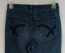 Gloria Vanderbilt Distressed Whiskered Dark Wash Jeans Size 6 - £12.98 GBP