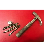 VINTAGE OLD SMALL IRON HAMMER OLD TOOL-EDU HAMMER WITH LOCKS-16 CM - £34.99 GBP