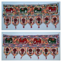 indio Toran Elefante Bordado Tapiz Decoración De Pared Camino de MESA Añil - £10.14 GBP