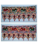 indio Toran Elefante Bordado Tapiz Decoración De Pared Camino de MESA Añil - £10.07 GBP