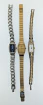 Lot of 3 Seiko Women&#39;s Dress Quartz Watches 1N00 2P21 Vintage 1990s AS IS - £108.24 GBP