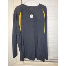 NFL Pittsburgh Steelers Men&#39;s Long Sleeve Shirt 2XL Black/Yellow Footbal... - £18.97 GBP