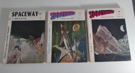 3 Spaceway Science Fiction Pulp Magazines.   # 1, 2, 3 1953 1954 L RON HUBBARD  - £22.15 GBP