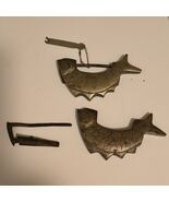 Antique Fish Shaped Bronze Metal Lock Chinese Padlock For Drawer Jewelry... - $796.88 MXN