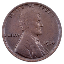 1914 1C Lincoln Cents Bu État, Marron Couleur, Excellent Oeil Appeal &amp; L... - $88.11