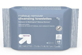 Up &amp; Up Makeup Remover Cleansing Towelettes Wipes 25 Ct - £7.93 GBP