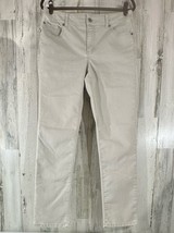 Chicos Platinum Denim Jeans Size 1 (33x31.5) Beige Straight Leg  - £23.30 GBP