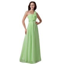 Kivary Women&#39;s Floral One Shoulder A Line Long Prom Evening Dresses Mint US 22W - £101.98 GBP