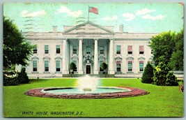 White House Fountain Washington DC 1907 DB Postcard H10 - $2.92
