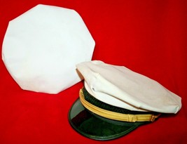 Vintage 40s 50s NASHVILLE FIRE DEPARTMENT Uniform Dress HAT / CAP &amp; Cove... - £58.71 GBP