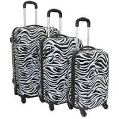 World Travel Large Expandable Lightweight Hardside Zebra Animal Luggage Vacation - $205.69