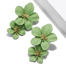 Sweet Flower Earrings Four-petal Flower Fashion Temperament 5 Colors Flower Gift - £7.16 GBP