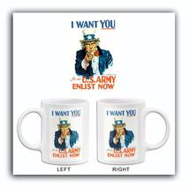 I Want You For The US Army Enlist Now - 1940&#39;s - World War II - Recruitment Mug - £19.23 GBP+