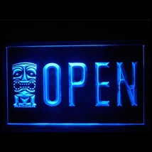170145B Open Tiki Bar Mask Beer Pub Sunshine Music Awesome Party Light Sign - £17.48 GBP