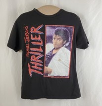 Michael Jackson&#39;s Thriller T-Shirt Small Black 100% Cotton Crew Neck Bil... - £11.02 GBP
