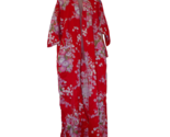 Vintage Emporium Capwell Kimono Robe Made in Japan Red Asian Floral - £19.92 GBP