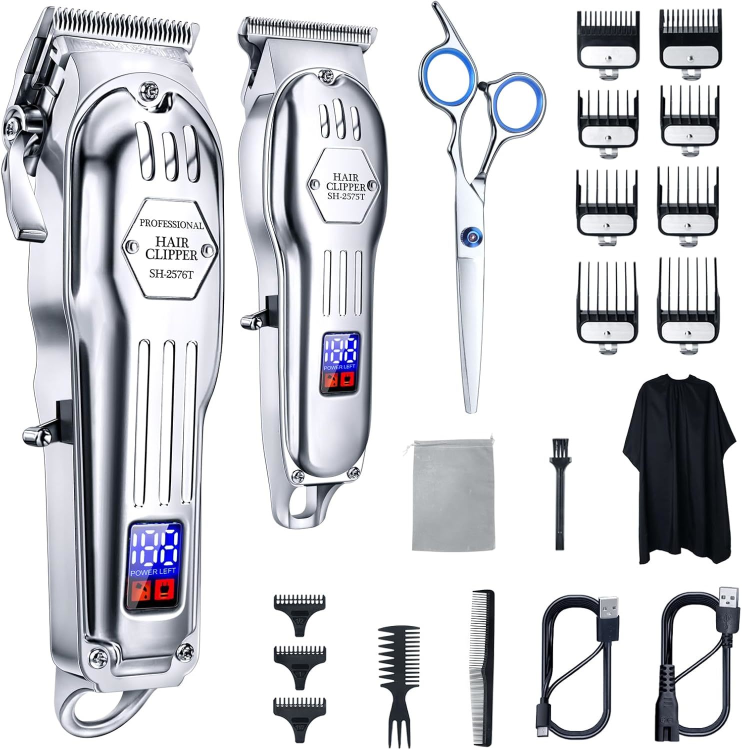 Professional Hair Clippers For Men, Cordless Barber Clippers For Hair Cu... - $48.92