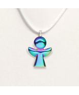 Iridescent Rainbow Hematite Angel Adjustable Necklace - $24.99