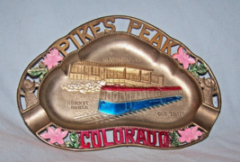 Unused Vintage Painted Pike&#39;s Peak,Colorado Souvenir Ashtray Made in Japan-Lot 7 - £7.57 GBP