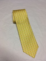 Salvatore Ferragamo Gancini Print Silk Tie, Color Yellow - £91.90 GBP