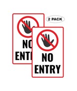 2x No Entry Design 001 - High Quality 6 Mil Vinyl Decals - Indoor or Out... - $10.72 CAD