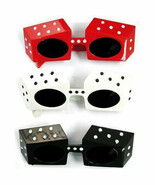 NEW CUBE DICE PARTY SUNGLASS party eyewear #168 CASINO GLASSES EYE GLASS... - £5.19 GBP