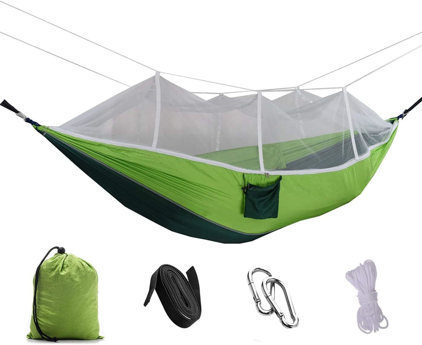 Primary image for Double Camp Hammock With Mosquito Net, Ultra Light Parachute Fabric, Hiking