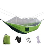 Double Camp Hammock With Mosquito Net, Ultra Light Parachute Fabric, Hiking - £24.24 GBP