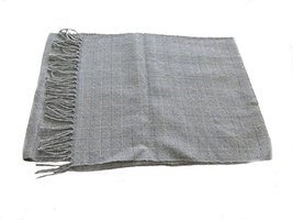 Alpakaandmore 100% Baby Alpaca Wool Woven Scarf, 63x12 Inch Without Fringles (Gr - £69.15 GBP