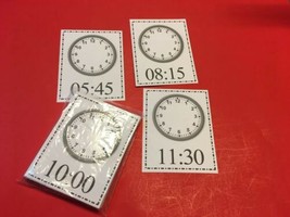 Dry Erase - Learn To Write The Time Clock Face - 40 Laminated Flash Cards - £26.88 GBP