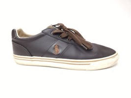Polo Ralph Lauren Hanford Sneakers Mens Sz 9 D Brown Leather Shoes - £23.32 GBP