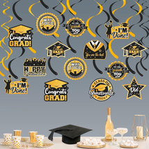 Graduation Party Decorations 2024 20 Pack - Congrats Grad Hanging Decoration, Bl - £12.23 GBP