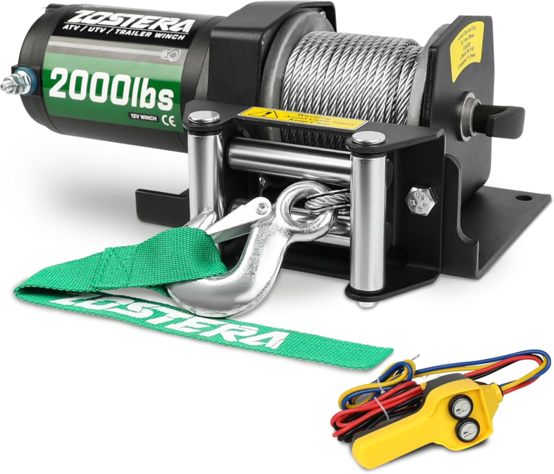 Steel Cable,Atv Winch with Wired Manual Remote Control Switch,Ip65 Water... - $137.28