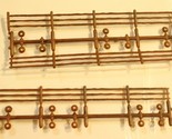 Ho Scale 3 brown Fence Pieces Model Train Accessories New attached - $7.91