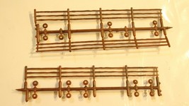 Ho Scale 3 brown Fence Pieces Model Train Accessories New attached - £6.25 GBP