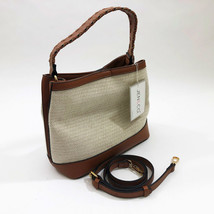 Jen &amp; Co Satchel Maude 11.5x10x5.5 inches Ivory Polypro Fabric Handbag P... - $49.49