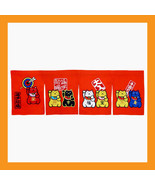cat sushi curtains Noren shop tapestry Japanese restaurant doorway orang... - €16,66 EUR