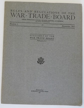 Rules Regulations War board US 1917 WW I book military - £17.58 GBP