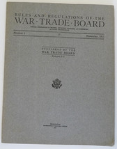 Rules Regulations War board US 1917 WW I book military - $30.33 CAD