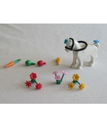 Lego Friends Horse Minifigure White Pony w/ Briddle Carrot Apple Flowers... - £9.77 GBP